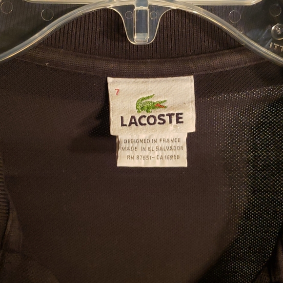 Men's Lacoste Black Polo - Picture 2 of 2